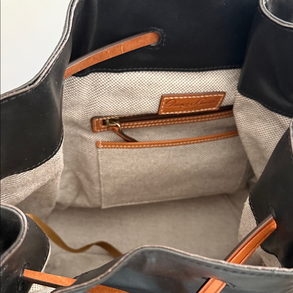 Dooney & Bourke Black and Brown Leather Bag - Picture 4 of 13